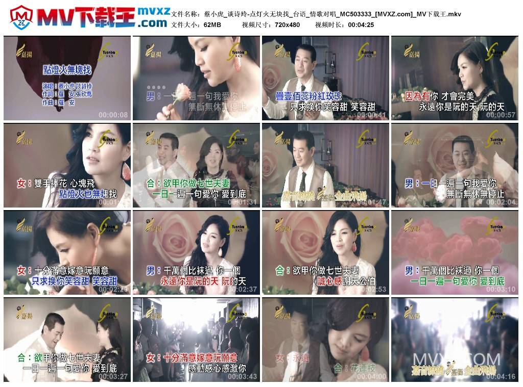 蔡小虎_谈诗玲-点灯火无块找_台语_情歌对唱_MC503333